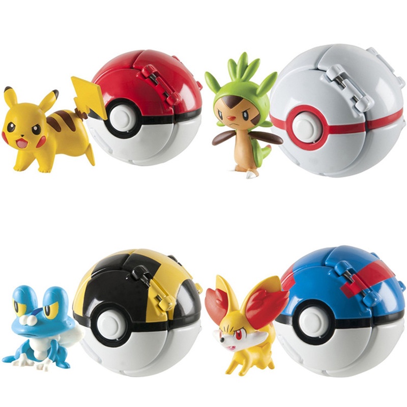 Figura De Pokeball Tomy Pikachu Squirtle Monstruo De Bolsillo