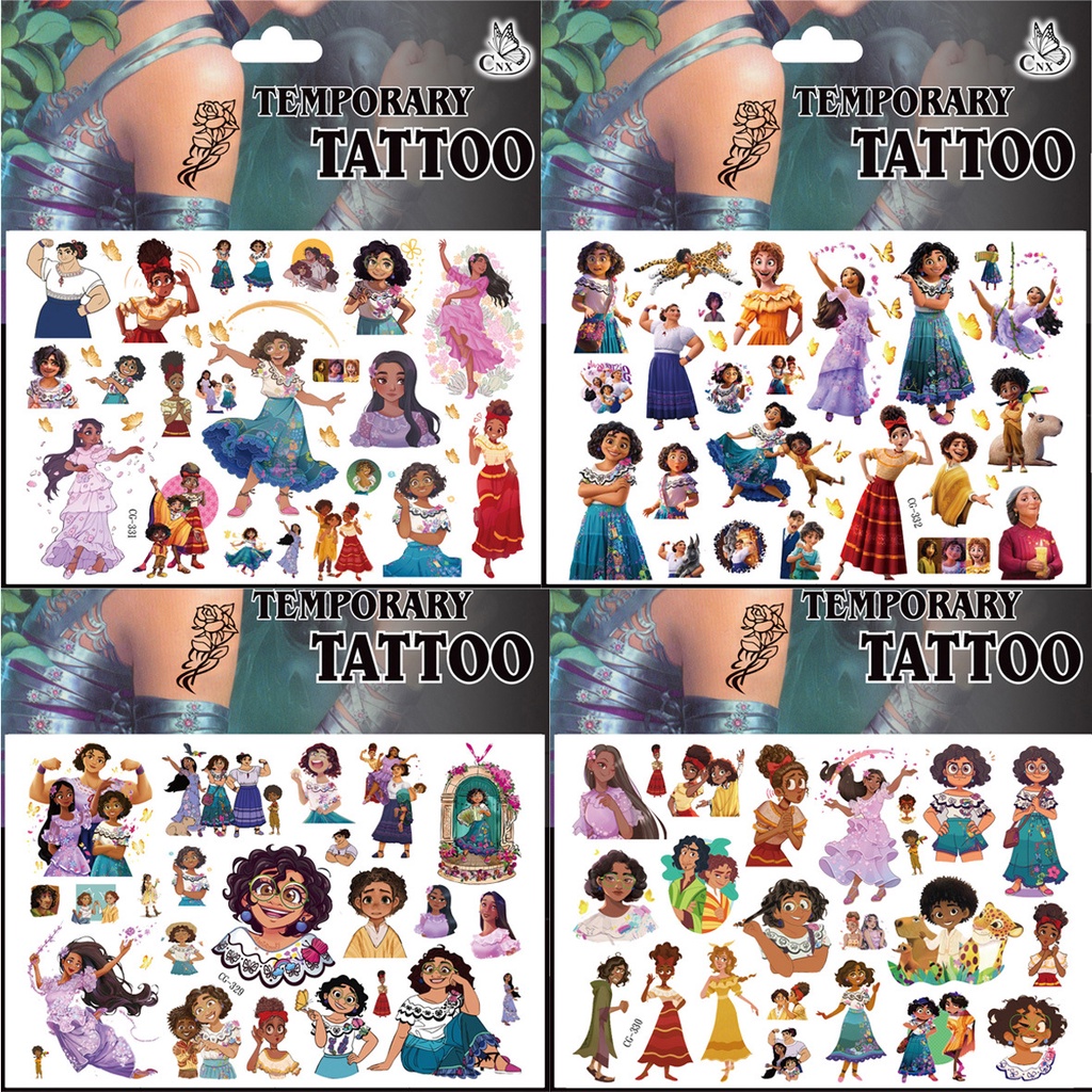 Película De Disney Encanto Tatuaje Pegatinas Impermeable Lindo Mirabel