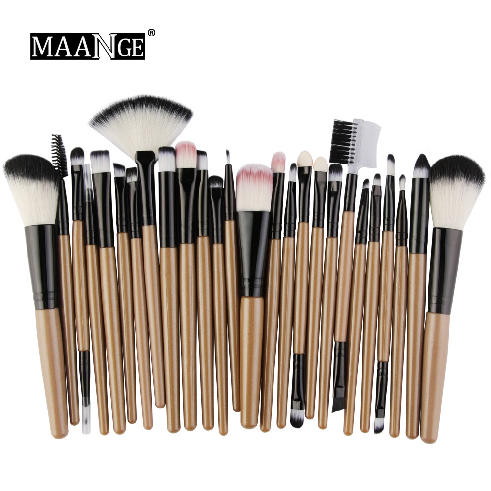 MAANGE Juego De Brochas De Maquillaje 25 Piezas Shopee Colombia