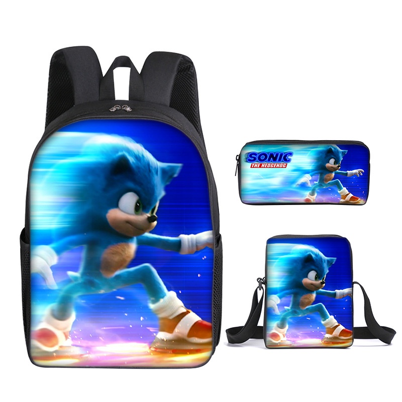 38colors Sonic Game Anime Impreso Mochila Niños Niñas Bolsa De La