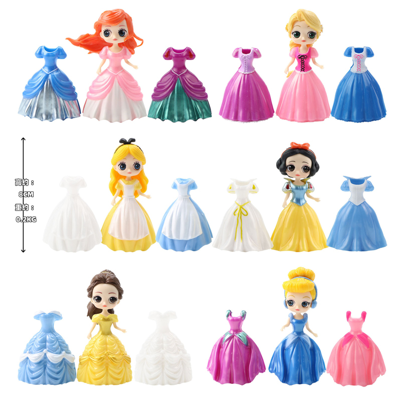 Pcs Set Cm Princesa Disney Cambio De Ropa Blancanieves Anna Elsa