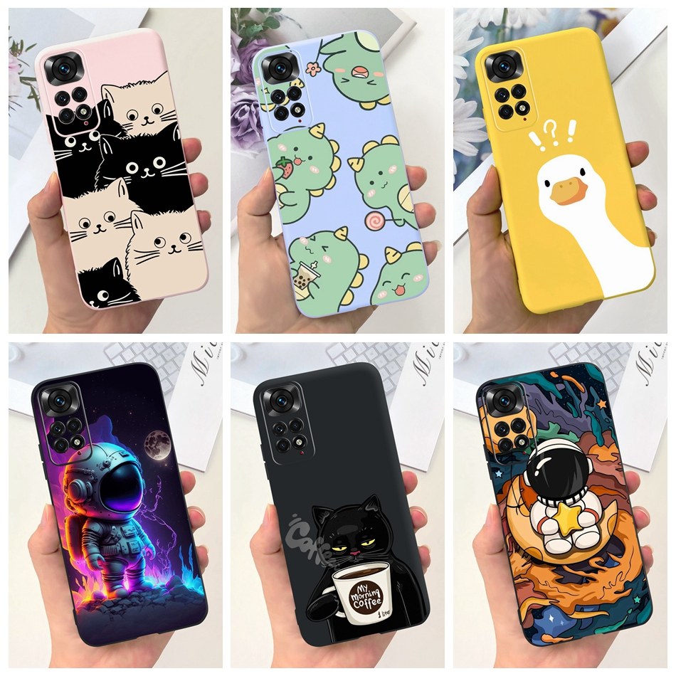 Xiaomi Redmi Note 11 11S 4G Lindo Gato Dinosaurio Pato Astronauta Funda