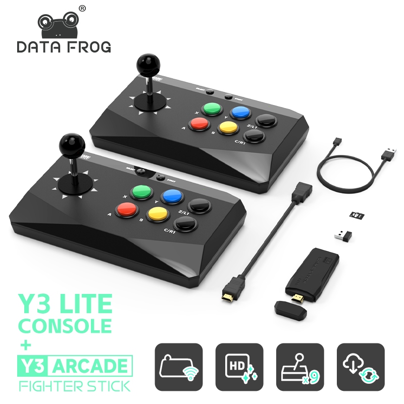 DATA FROG Y3 Arcade 4K Consola De Videojuegos Con Teclado Incorporado