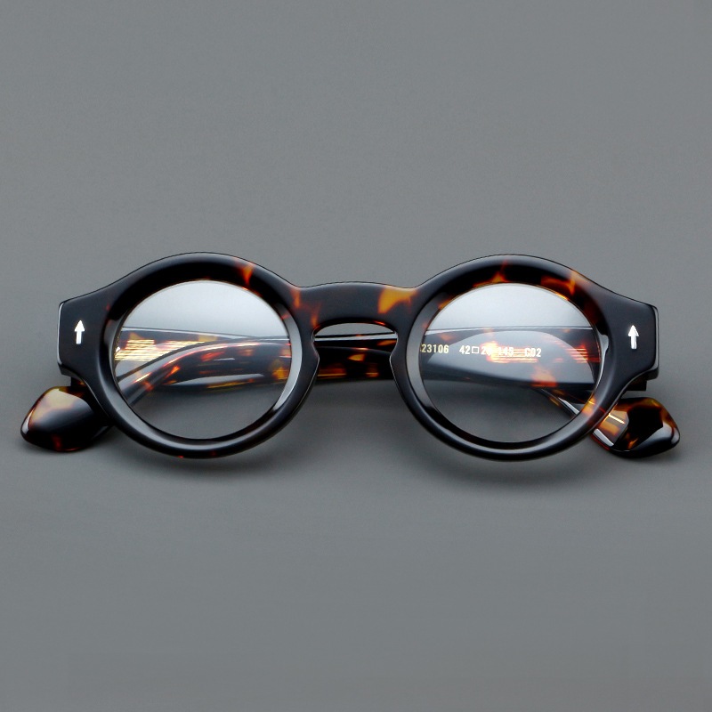 Montura De Gafas Cuadradas Redondas De Acetato Vintage Para Hombres