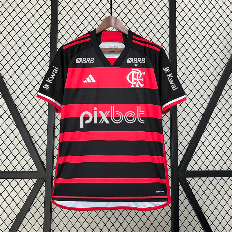 Camiseta De Fútbol En Casa Flamengo 2024 2025 Con Todos Los