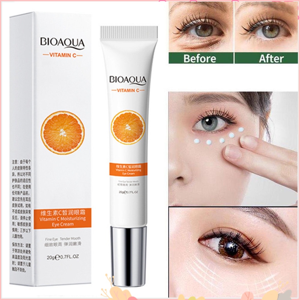 BIOAQUA Crema De Ojos Con Vitamina C Para Eliminar Las Ojeras Hidrata