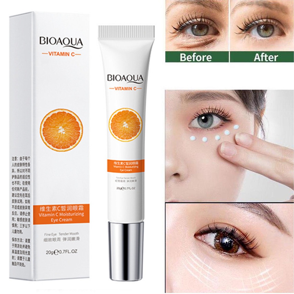 Bioaqua Crema De Ojos Con Vitamina C Para Eliminar Las Ojeras Hidrata