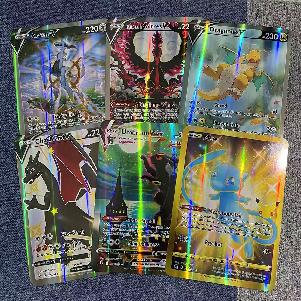 Pcs Pokemon Tarjetas Cm Talla Grande Vmax Vstar Gx Letras