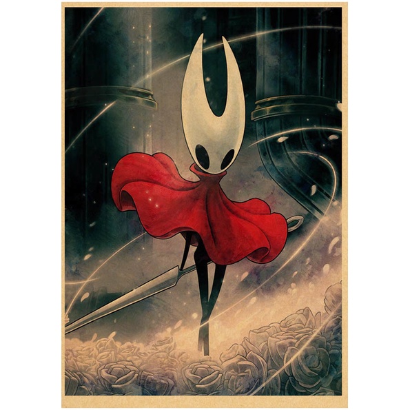 Hot Game Hollow Knight P Ster Cl Sico Anime Japon S Retro Papel Kraft