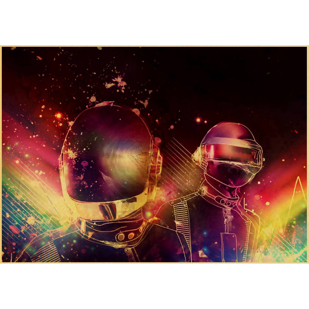 The Daft Punk Rock Music Band Poster High Quality Printed Painting