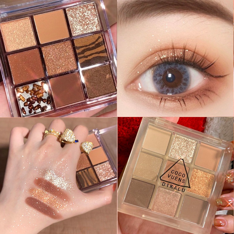 Paleta De Sombras De Ojos De 9 Colores Mate Sombra Desnuda Con