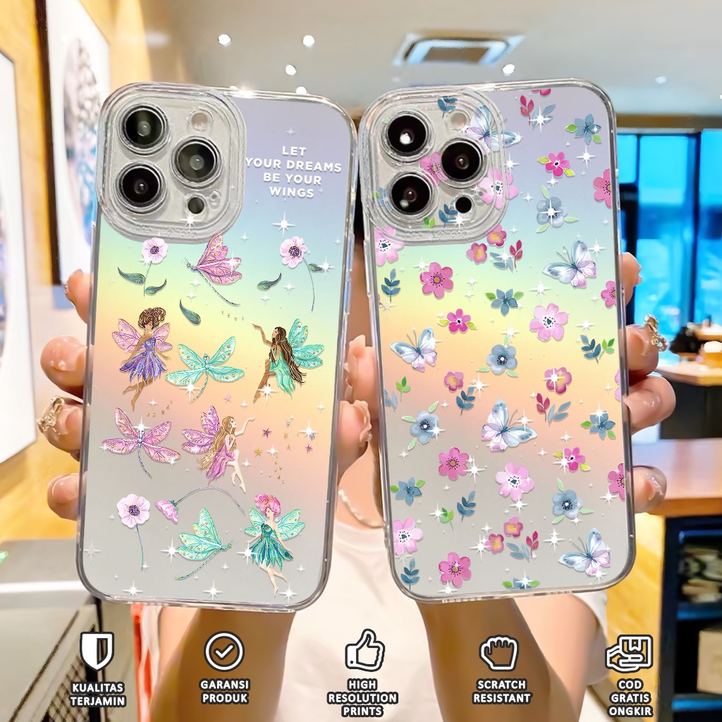 Funda Holográfica Tecno Spark 20 Pro 20c Go 2024 Motivo Hada Blanda