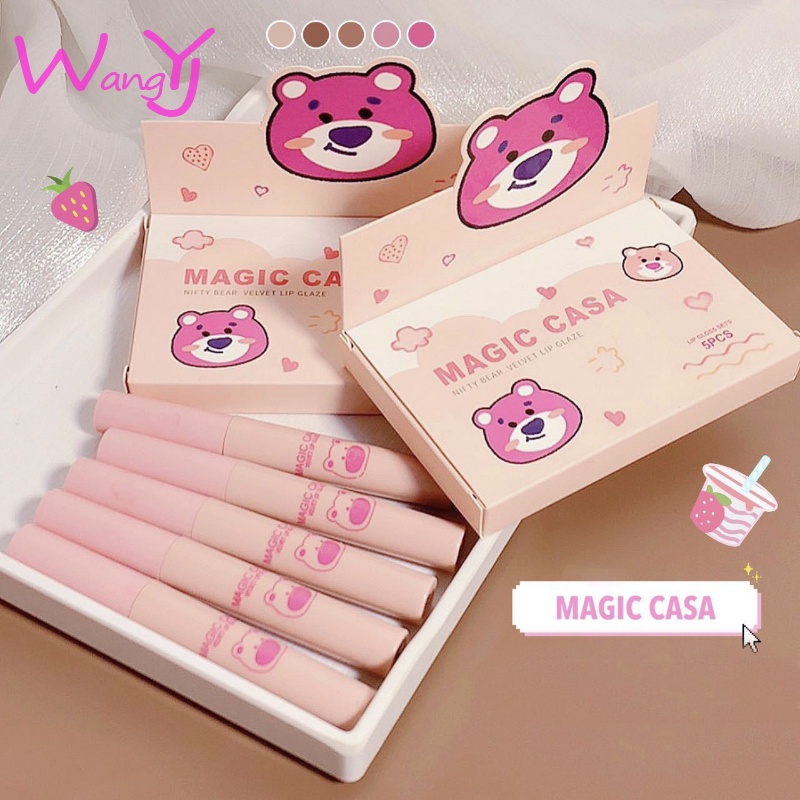 Magic Casa Pcs Naughty Bear Lip Glaze Set Terciopelo Mate No F Cil De