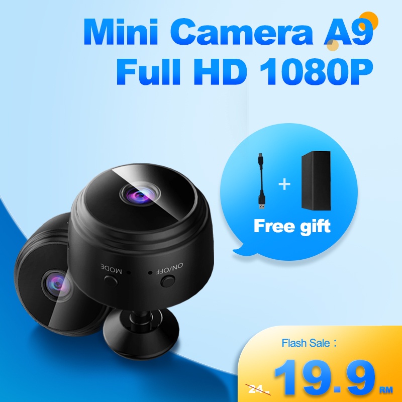 A9 mini Cámara wifi cctv Espía De Seguridad 1080p HD Visión Nocturna