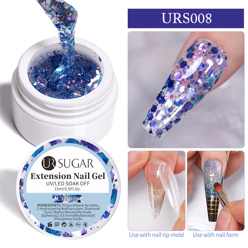 Ur Sugar Ml Gelatina Desnuda Extensi N Blanca Gel De U As Duro Forma