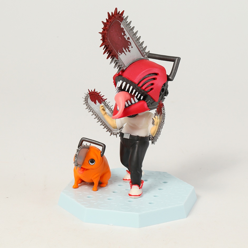 Motosierra Hombre Denji Pochita Pvc Figura Anime Mascota Perro Naranja