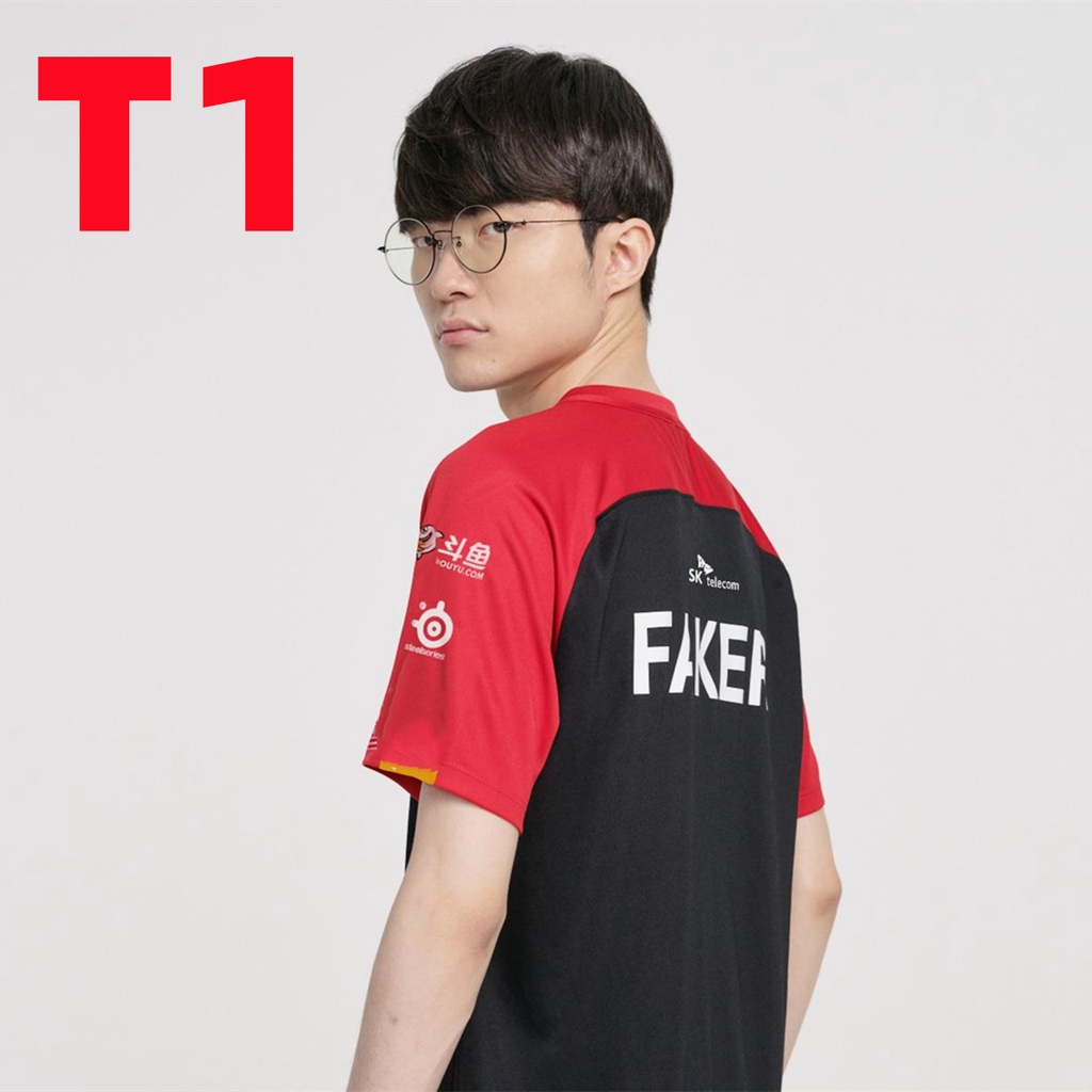 2022 T1 Camiseta Oficial FAKER Fan LOL League Esports LCK Uniforme F1