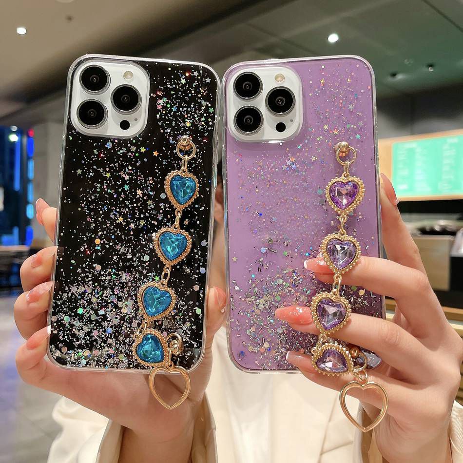 Diamond Love Bracelet Glitter Case Huawei Y7a Y6P Y6S Y6 Y7 Y9 Prime