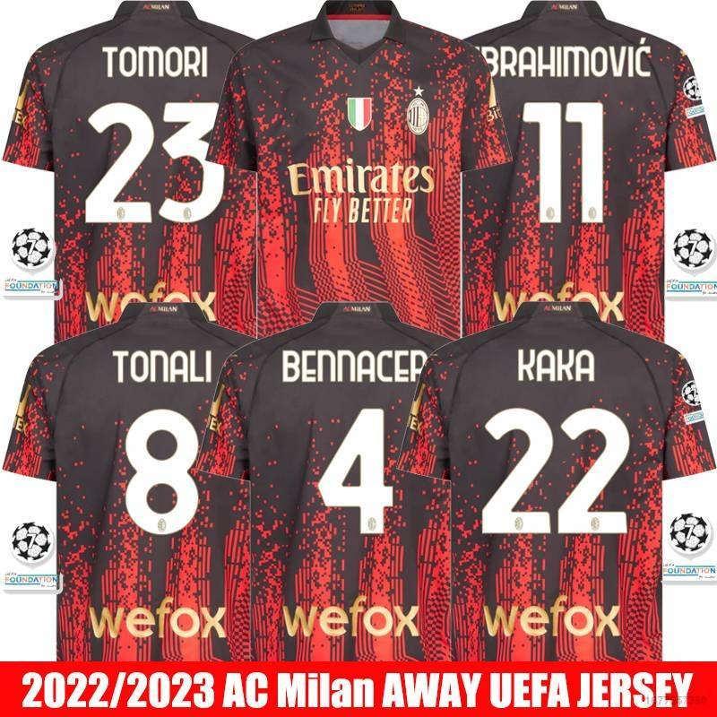 Camiseta De Fútbol SI 2022 2023 AC Milan Visitante Tomori Bennacer