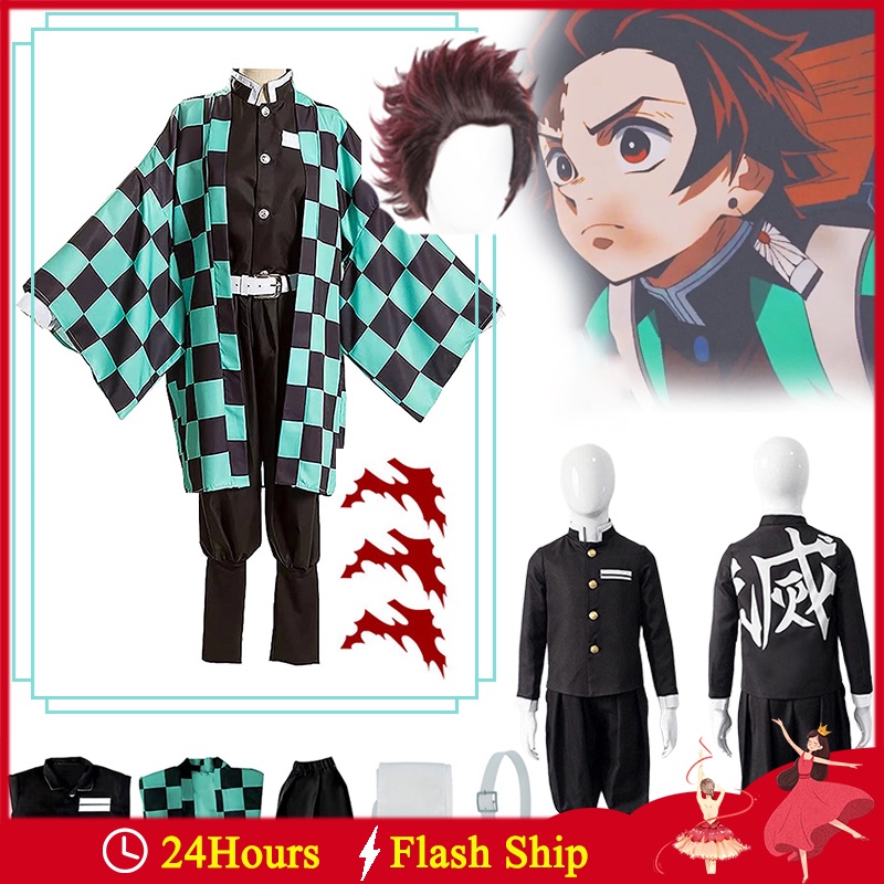 Tanjirou Kamado Cosplay Anime Demon Slayer Kimetsu No Yaiba Disfraz