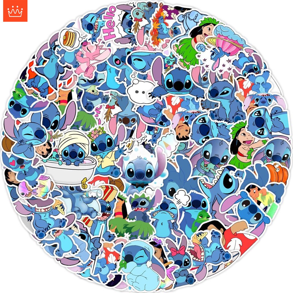 Y P Juego De Pegatinas Impermeables De Stitch De Dibujos Animados