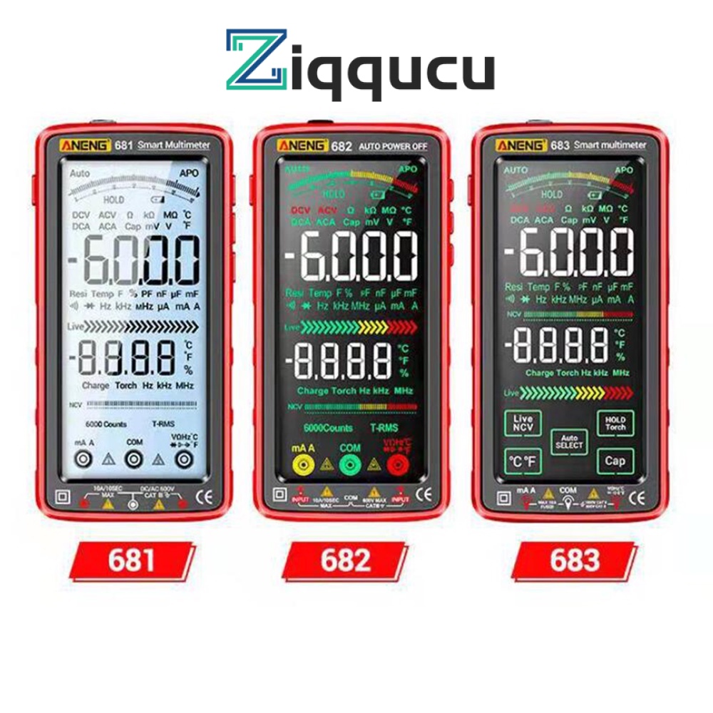 Ziqqucu Aneng Mult Metro Digital Recargable Cuentas Ohmmeter Cap