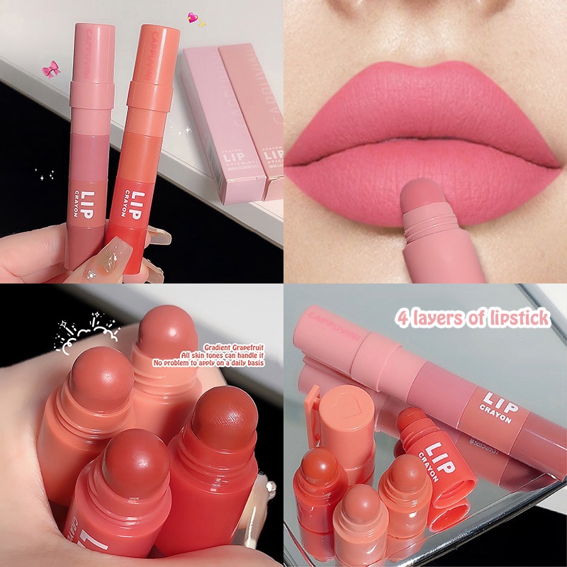 Kit De Lápiz Labial Mate Nude Combo Terciopelo De Larga Duración Tinte