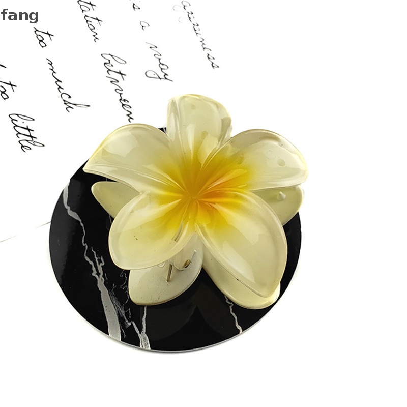 Colmillo Grande Flor Garra De Pelo Clips Hawaiian Flower Hair Claw