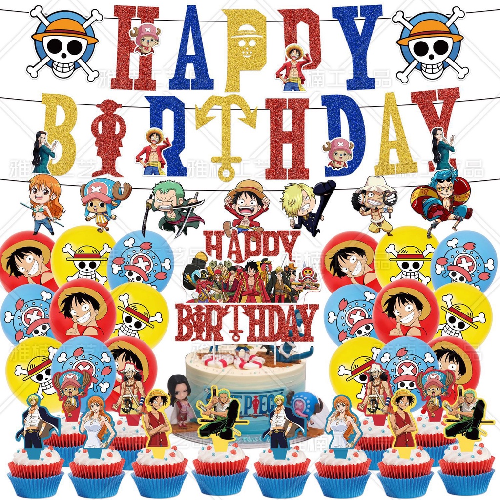 One Piece Monkey D Luffy Tema Niños Decoraciones De La Fiesta De