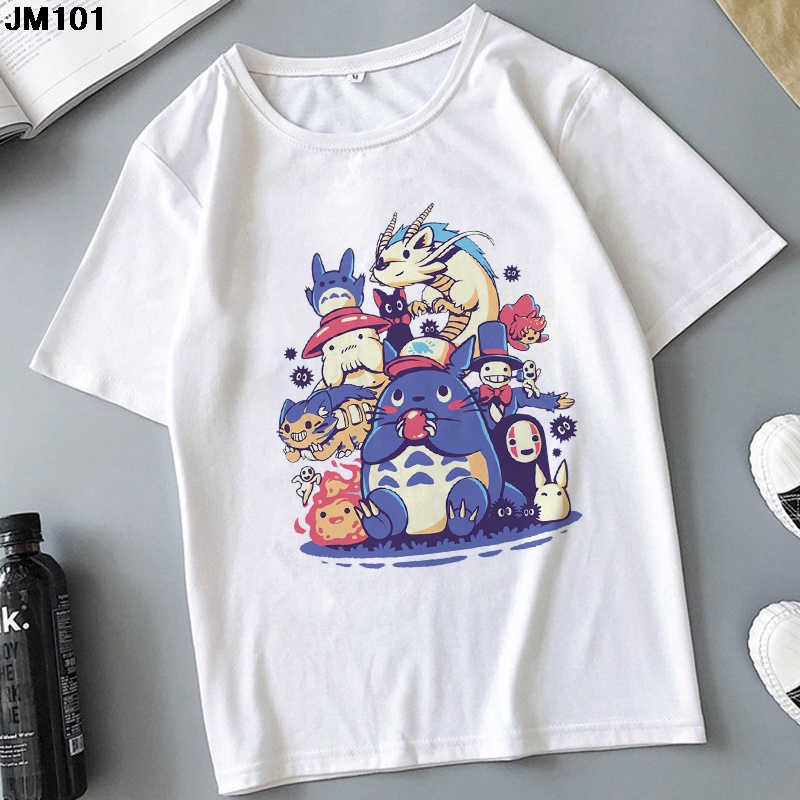 Kawaii Totoro Studio Ghibli Harajuku Camiseta Mujeres Ullzang Miyazaki