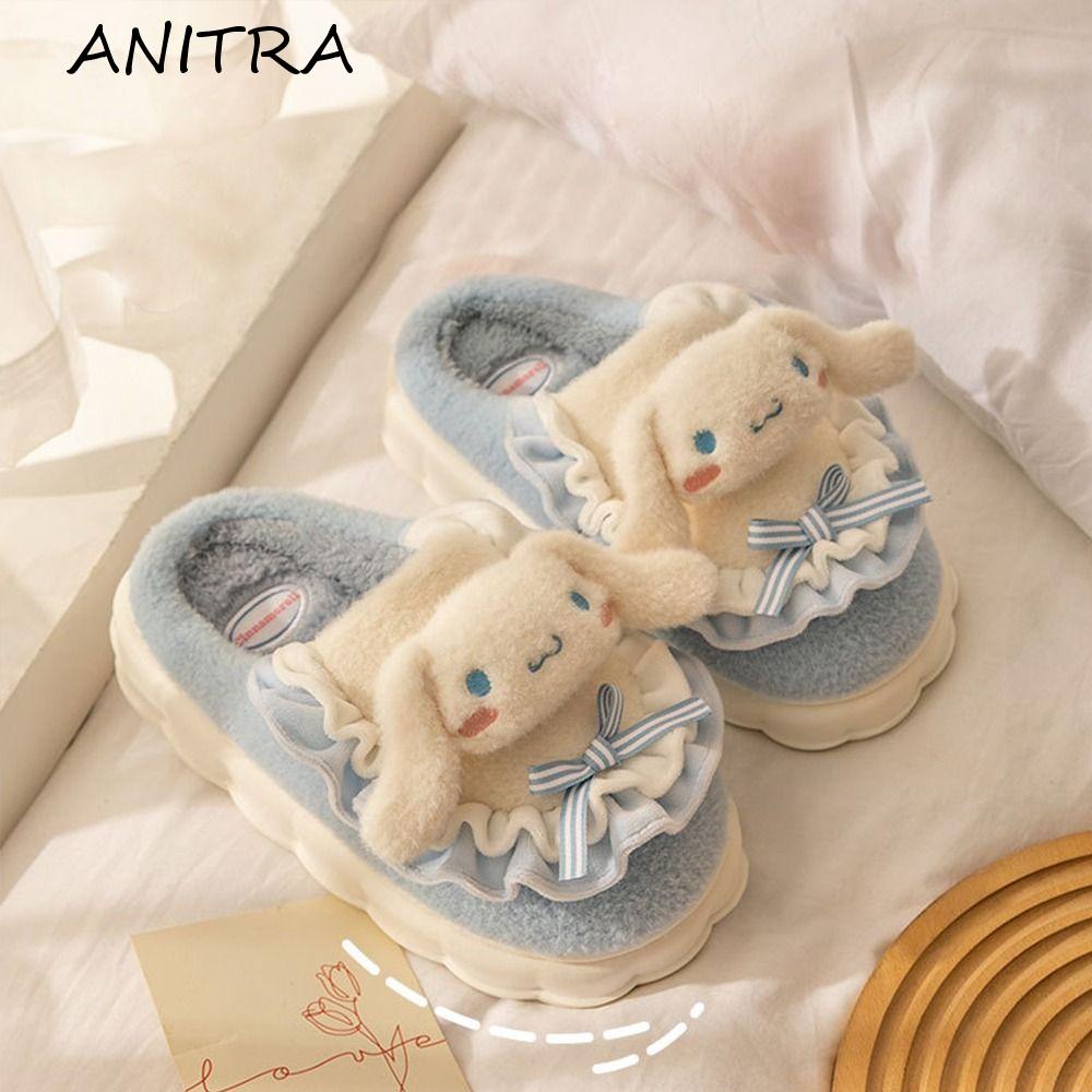 Anitra Suave Zapatillas De Felpa Kuromi Cinnamoroll Invierno