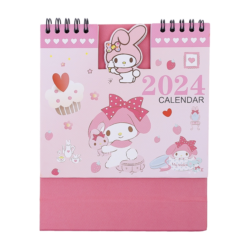 2024 Ins Estilo De Dibujos Animados Sanrio Pintado Calendario De