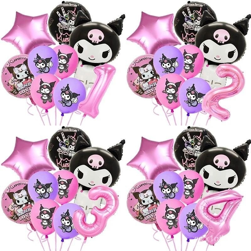 Dibujos Animados Kuromi Tema Conjunto Pel Cula De Aluminio Globo Ni Os