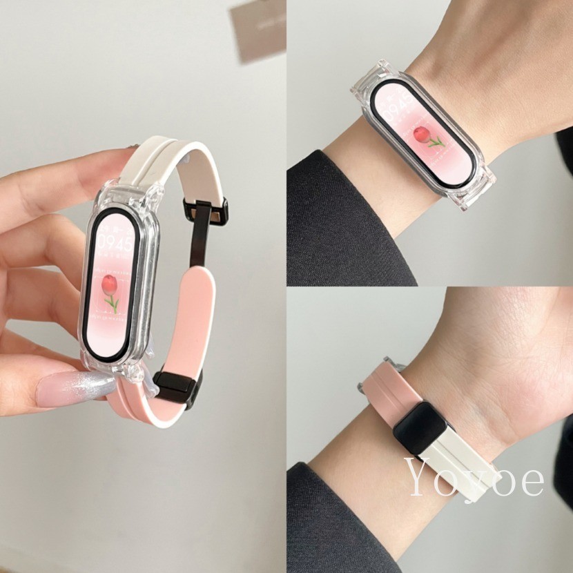 Correa Magnética Para Xiaomi Band 8 7 6 5 3 2 1 Pulsera De Metal Para