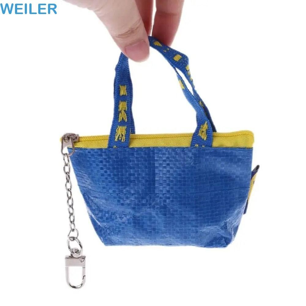 WEILER Mini Llavero De La Cartera Pequeña Bolsa De Color Azul Bolsas