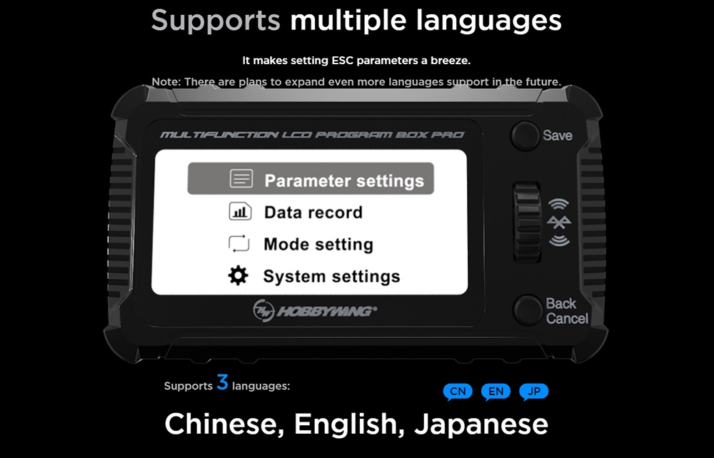 HOBBYWING LCD Program Box Pro Para PLATINUM XERUN EZRUN Seaking ESC RC