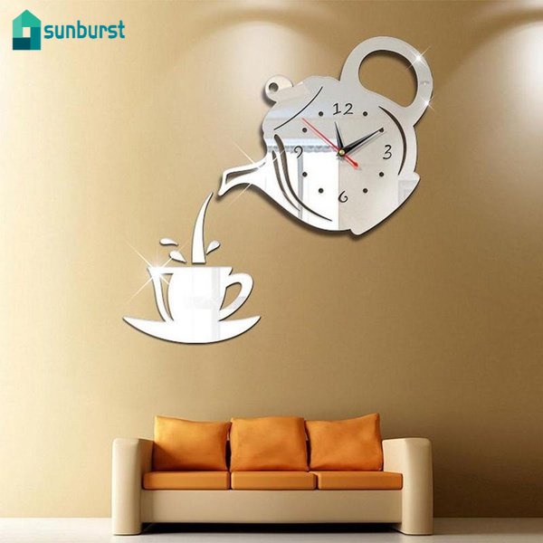 Relojes De Pared Pegatina De Reloj Moderna 3D Cocina Decorativa