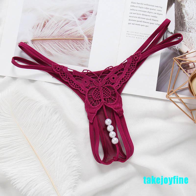 Takejoyfine bragas de hilo Dental Sexy de color s lido para mujer