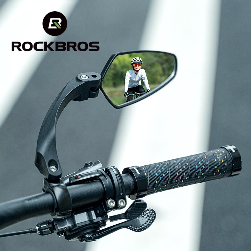 ROCKBROS-Espejo Retrovisor HD (360) ° Lateral Ajustable Para Bicicleta De  Montaña , Carretera , Ciclismo , Espejos Traseros