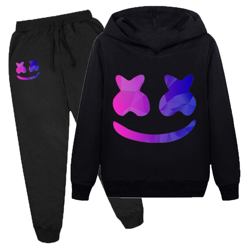 Conjuntos De Ropa Para Ninos DJ Marshmello Sudadera Con Capucha Y Pantalones Conjunto De Chandal Y Ninas