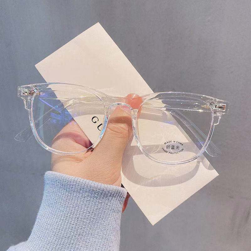 V.W.E. - Marco De Lentes Transparentes Ovalado De Metal Fino De Tamaño Mediano Sin Receta, Negro/Plata