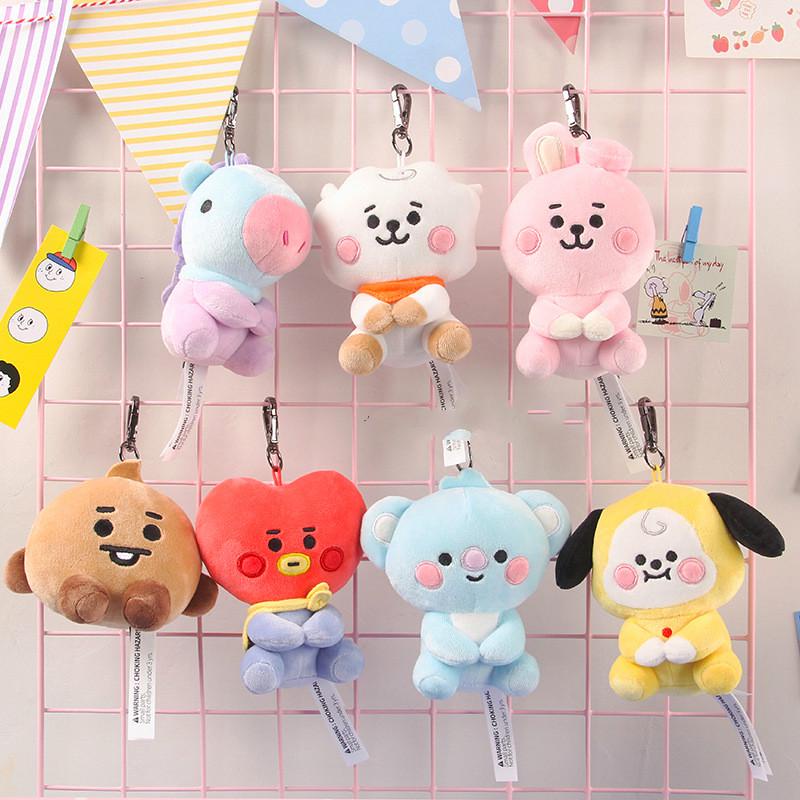 Kpop BT21 BTS Muñeca Larga De Peluche Lindo Juguetes Suave Almohada Llavero  Colgante