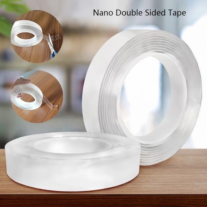 cinta adhesiva tape doble cara contacto double sided transparente super  fuerte