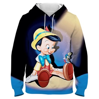 pinocho ni os sudadera con capucha impresi n 3d casual de dibujos