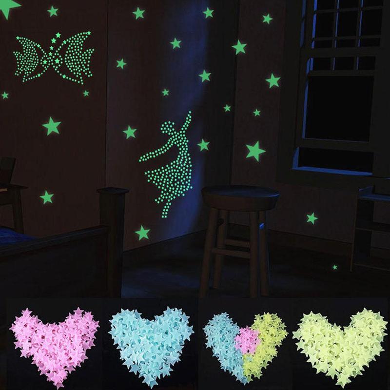 50Pcs Estrella Luminosa Pegatinas De Pared/Estrellas Fluorescentes