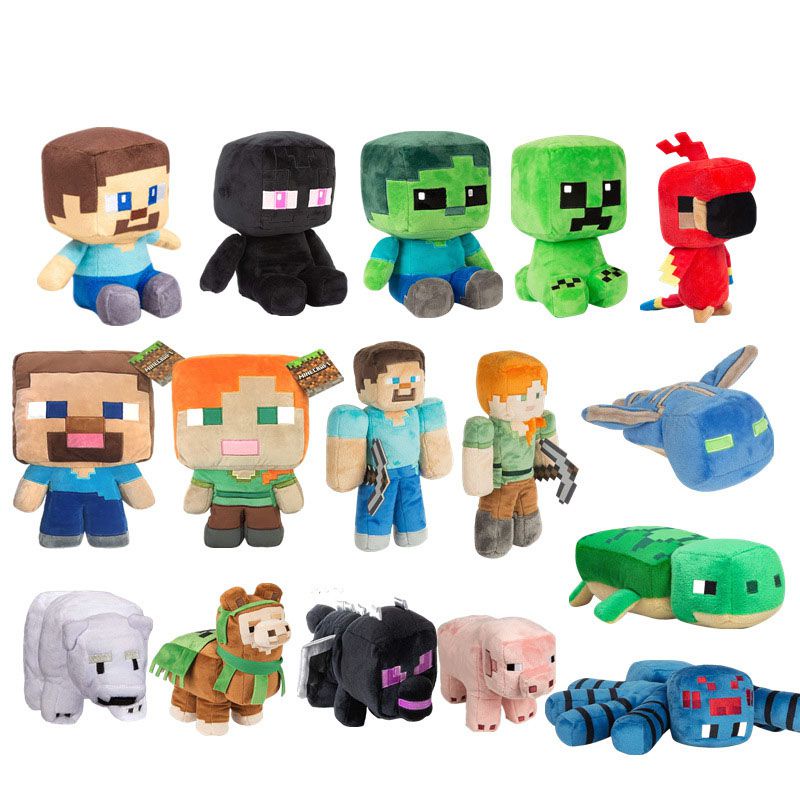 Juguetes De Peluche Minecraft Creeper Enderman Pixel Mu eca