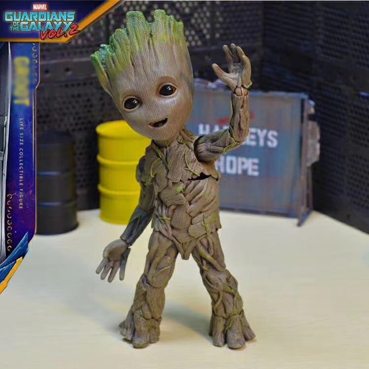 Marvel Guardians Of The Galaxy Groot Vengadores Bebe Arbol Hombre PVC Figura De Accion Juguetes 26cm