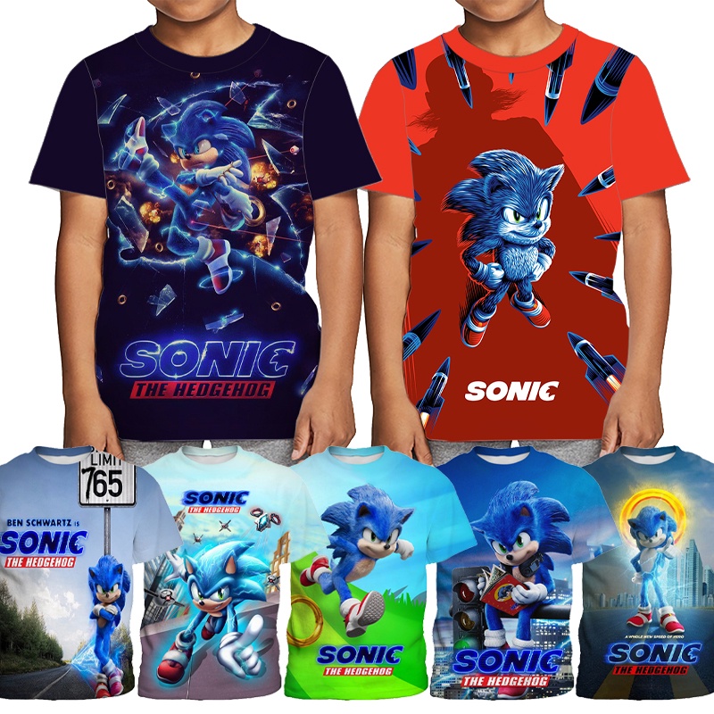 Nuevo Erizo Sonic Ninos 3D Impreso Camiseta De Manga Corta 3 13 Anos De Edad Cumpleanos Shopee Colombia