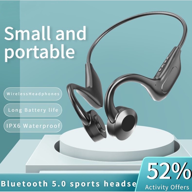 Vg02 Tws Auriculares Inalámbricos Impermeables Deportivos Bluetooth Óseos  Conductivos