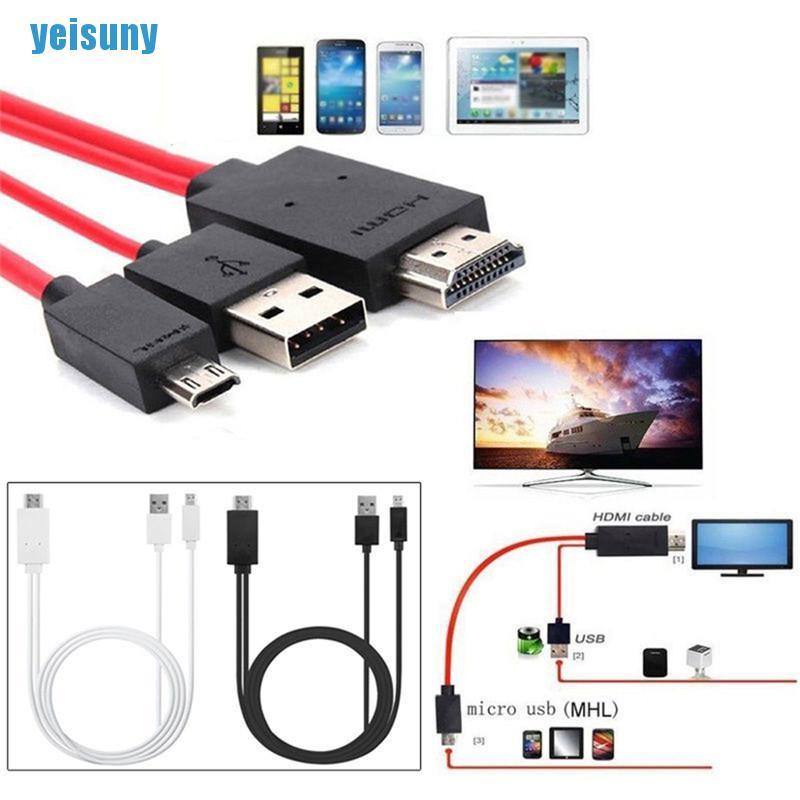 Adaptador 3 en 1 HDMI1080P USB/Tipo-C a HDMI Espejo Pantalla de teléfono  móvil a